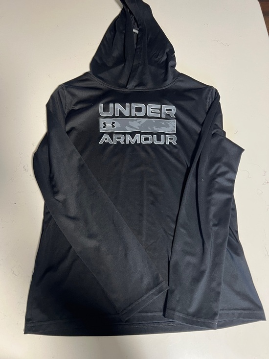 Under Armour Other - Under Armour Black Hooded Logo Long Sleeve Pullover